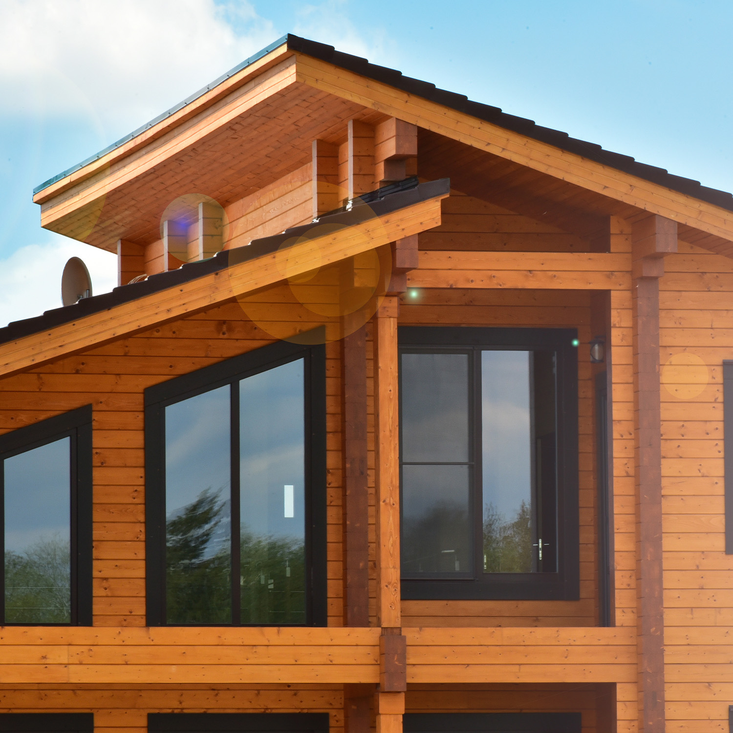 chalet en bois lasuré