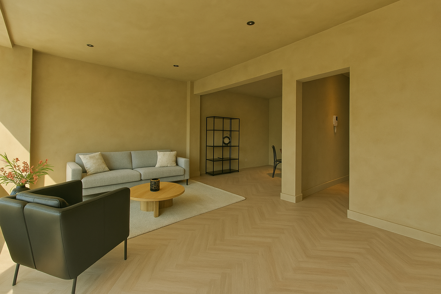 Palerme Beige : un beige minéral et enveloppant pour un salon au style affirmé