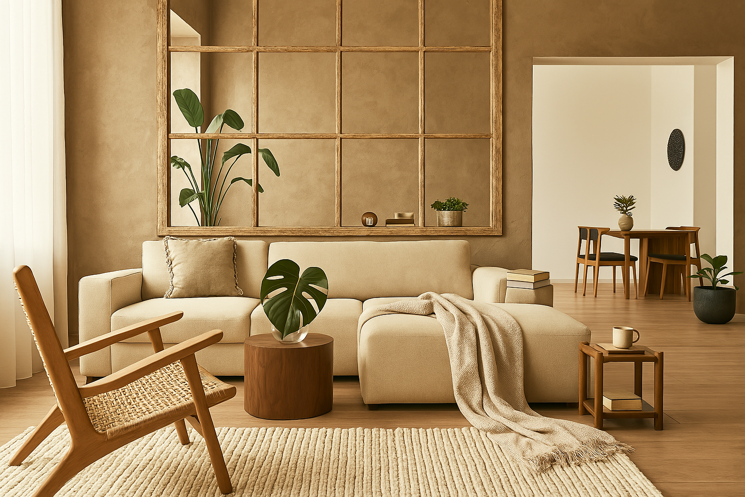 Collioure Beige Foncé : une teinte profonde et élégante pour un salon au caractère affirmé