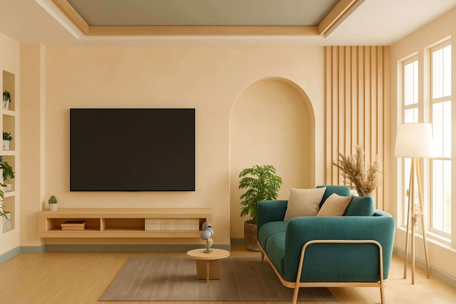 Cadix Crème : une teinte lumineuse et naturelle pour un salon méditerranéen moderne