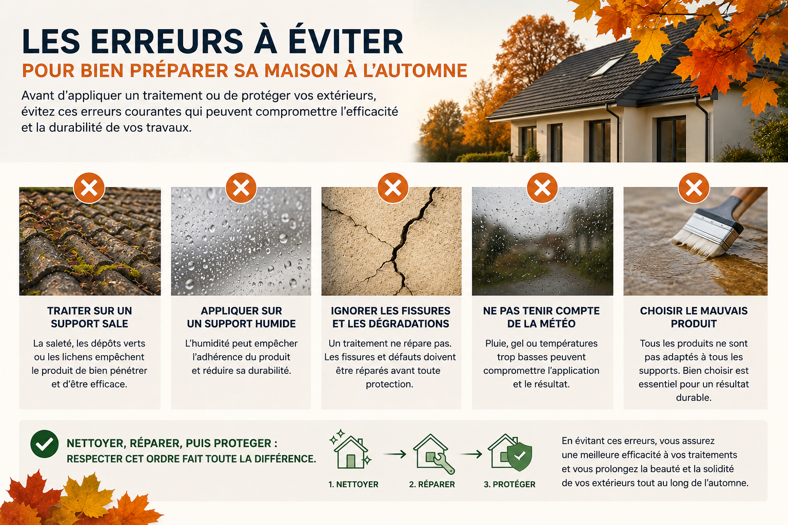 Les erreurs à éviter pour bien préparer sa maison à l’automne