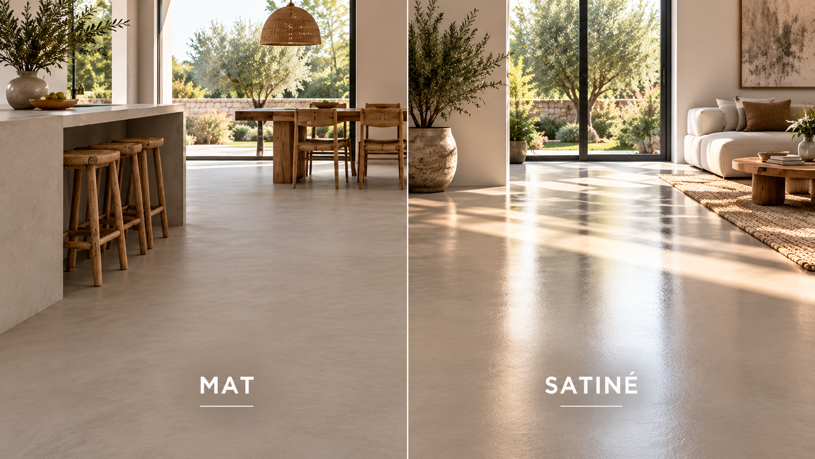 Béton ciré : comment choisir entre une finition mate ou satinée?